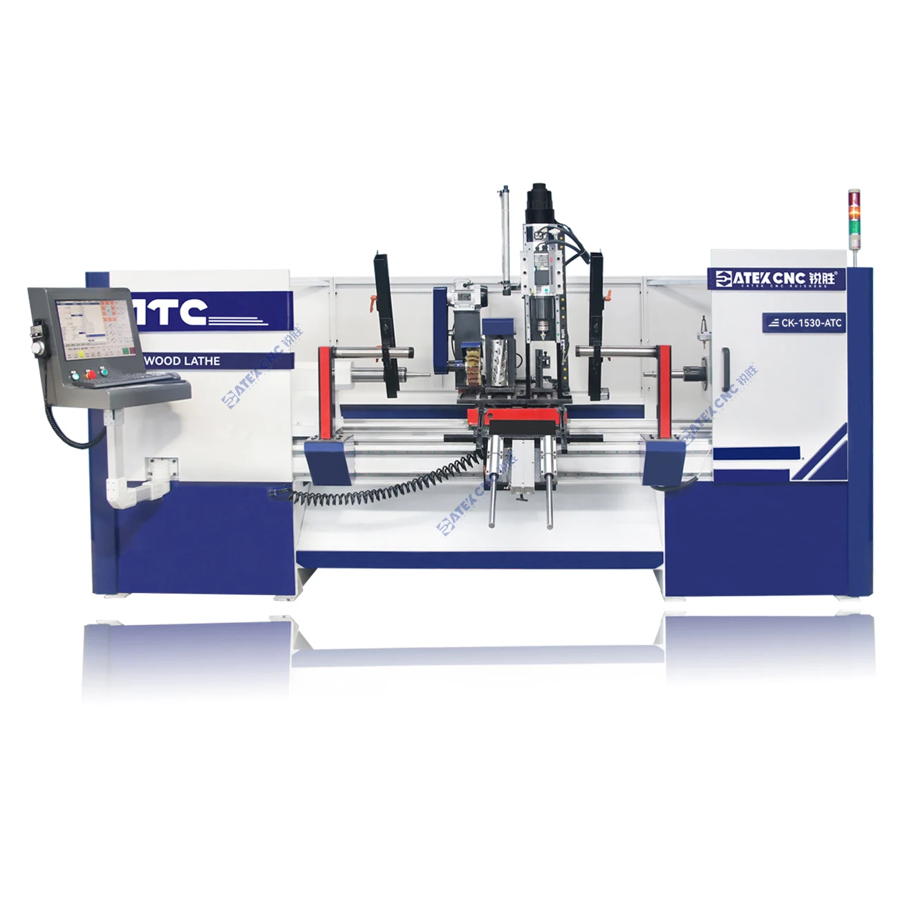 CK-1530-ATC 4 Axis CNC Wood Lathe - High-Accuracy Cutting