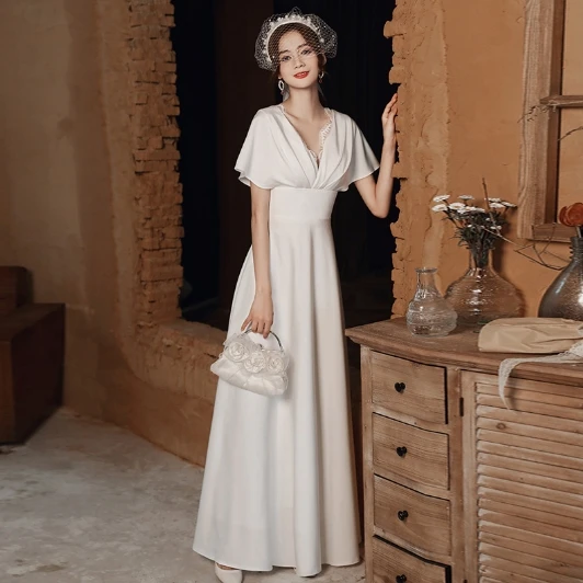 fall outdoor wedding dresses Boho Wedding Dress,Long Sleeves Wedding Dresses,Outdoor Wedding Dress,Casual Bridal Dress,WD00073, US12 / Black