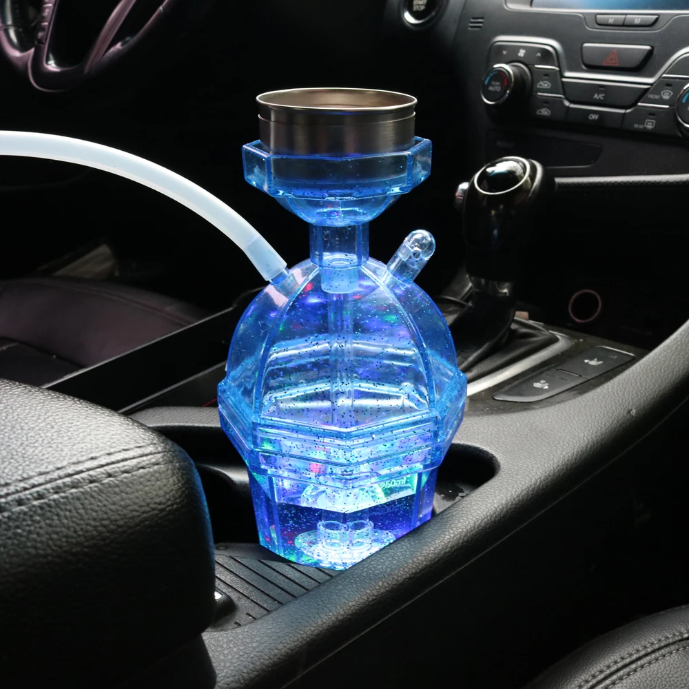 Car Hookah Tumbler Portable Hookah Cup Acrylic Sheesha Mini Hookah Shisha Custom Car Shisha