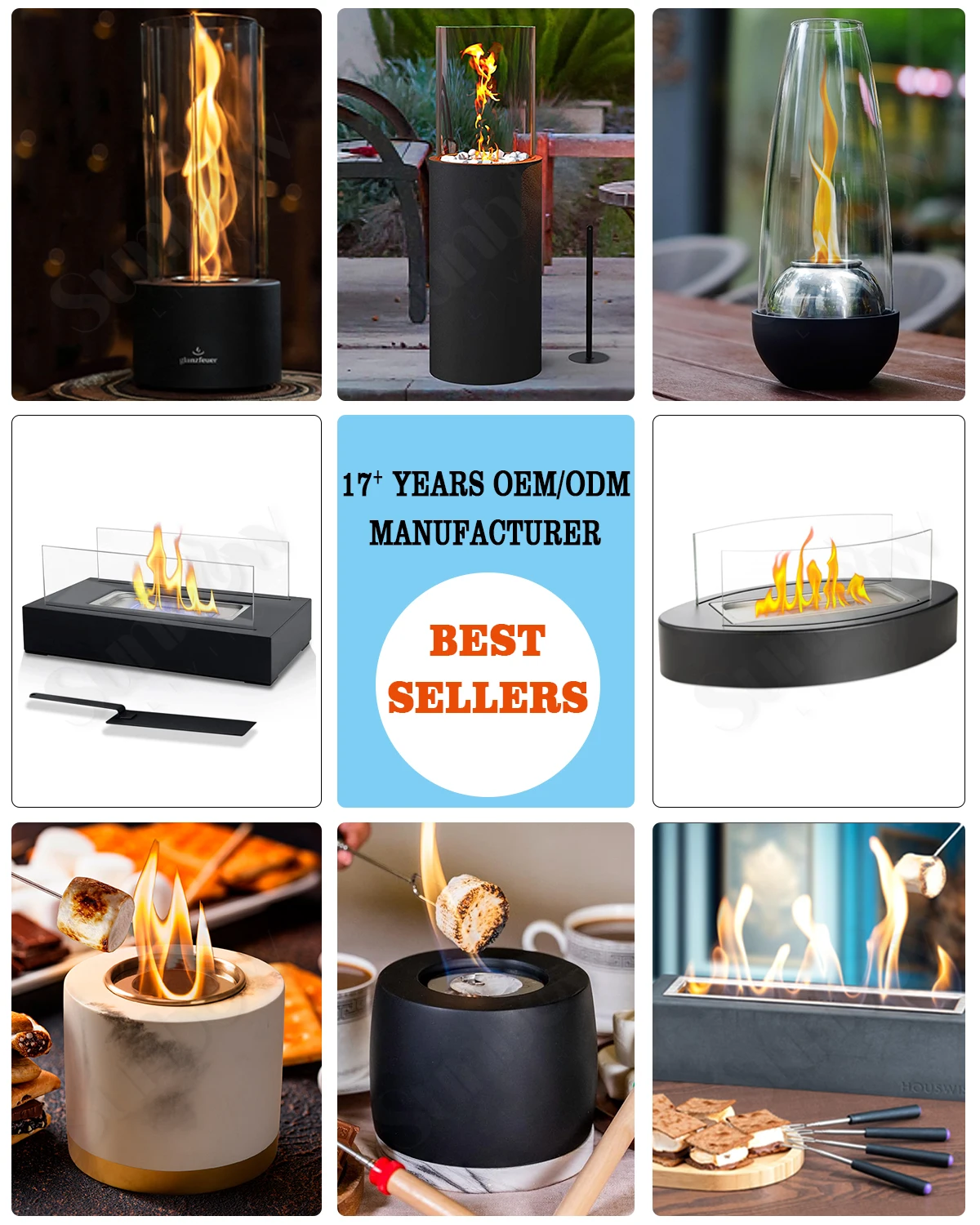 Indoor And Outdoor Table Fire Decoration Table Top Fireplace Mini