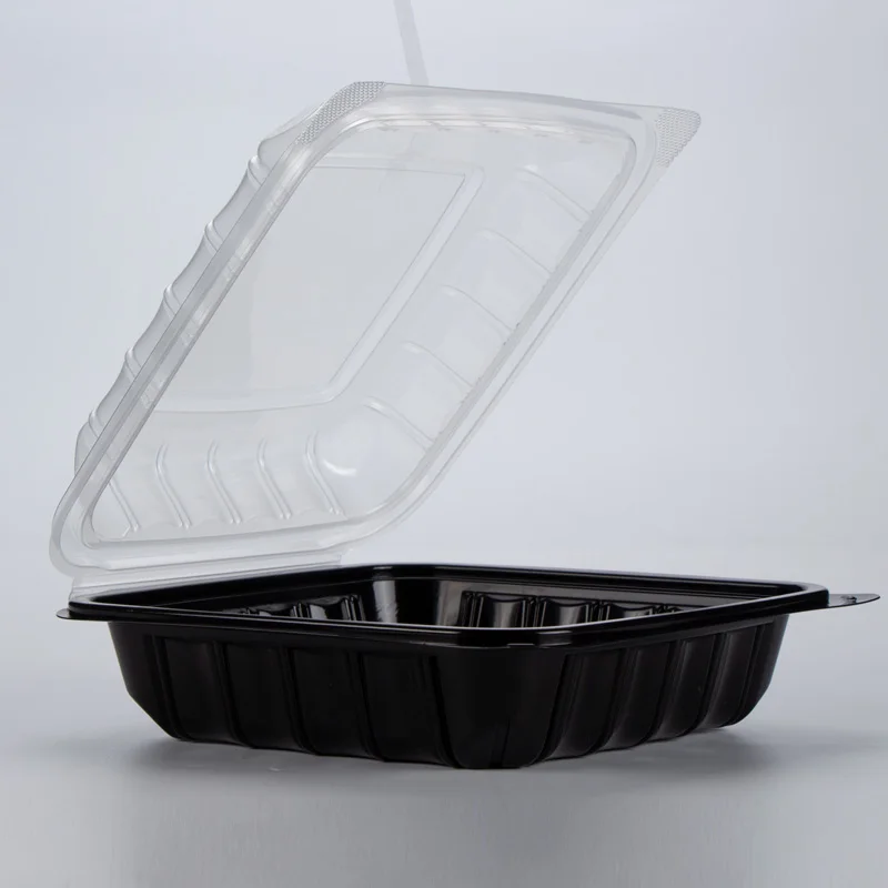 Plastic PP Hinged Lid Containers Black Rectangular Plastic Lunch Boxes Meal  Prep Disposable Plastic Takeout Food Containers Manufacturers, Suppliers  and Factory - Wholesale Products - Huizhou Yangrui Printing & Packaging  Co.,Ltd.