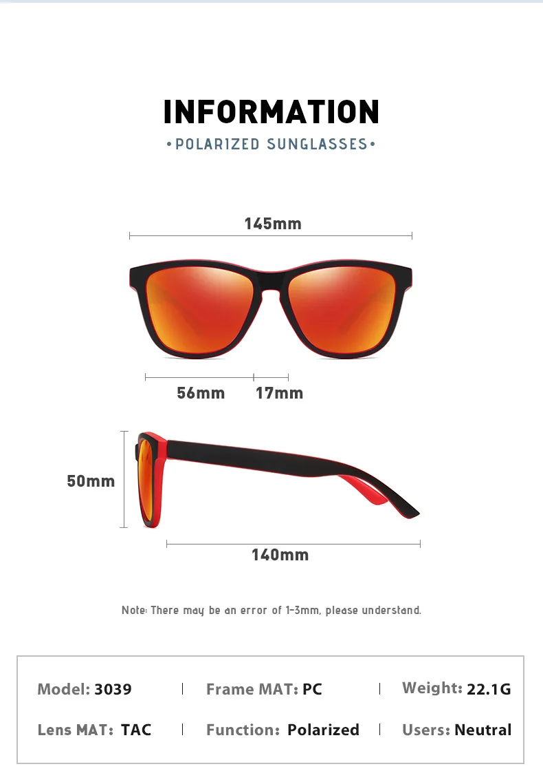 2022 New Colors Custom Logo Outdoor Men Sports HD Polarized Sunglasses
