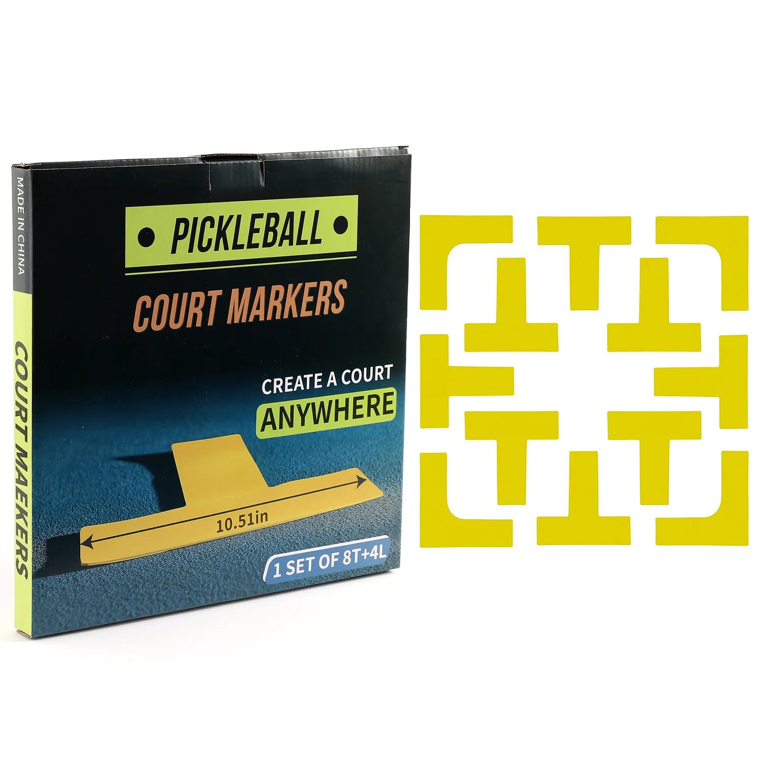 PVC Court Line Marker - Wear Resistant, All-Weather Tennis & Football Ground Marker (Yellow)