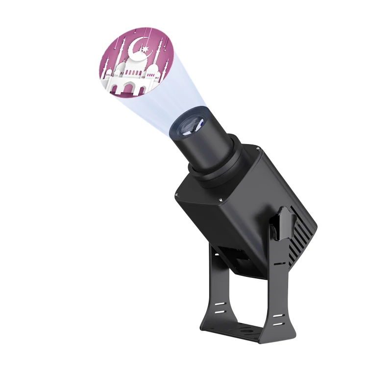 100W Laser Advertising Projector with LED Logo Gobo Logo Projector Light Aluminum Alloy Body Highlighting Spotlight Pattern Word