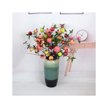 Simulation fruit new release home floor display flower living room decoration high branch 7 head persimmon