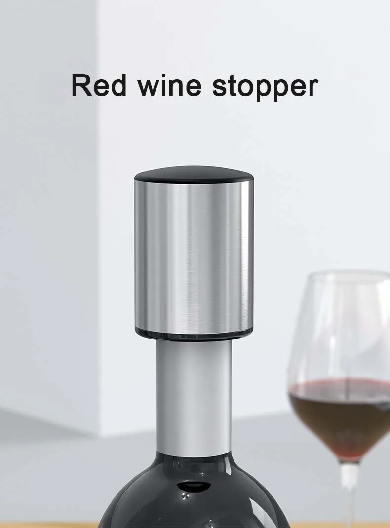 Portable Mini Stainless Steel Wine Stopper Eco-Friendly Bottle Stoppers for Red Wine