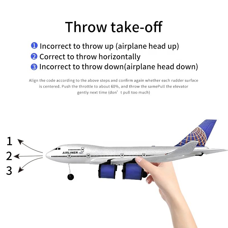 A380 Boeing 747モデル 3CH ラジコン飛行機 2.4GHz リモコン式