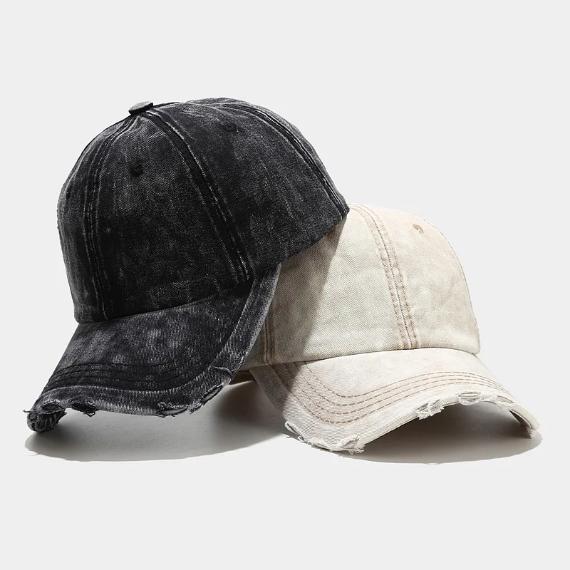 Cappello Baseball Uomo Cotone Lavato – Bianco Regolabile - Foto 2