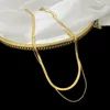 collar hoja + serpiente redonda oro