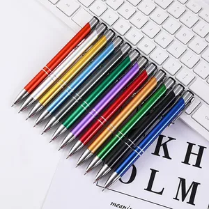 Customized Black 16g OEM Ballpoint Pen Luxury Logo Personalized Gift Metal Engraving 1.0mm Writing Width Novelty Advertising