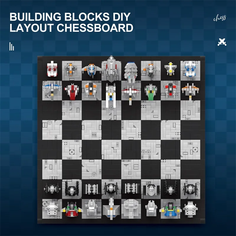Star Fight Series International Chess Model Building Blocks Warsing Mini Bricks Movie Ship Sets Checkerboard Toys for Kids Gifts