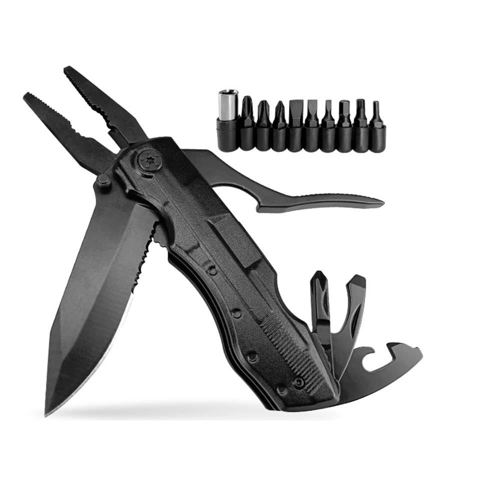 Multitool Knife Pocket Knife,13 In 1 Multi Tool Folding Utility Plier ...