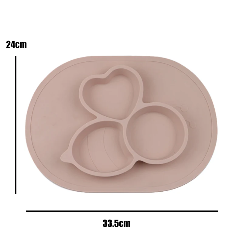 Baby Silicone Table Mat Food Grade Non-Slip Anti-Fall Kid Silicone Suction Tray Children Integrated Plate Table Mat