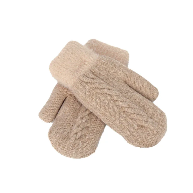 Высококачественные цветные зимние модные длинные женские вязаные перчатки для рождественских подарков