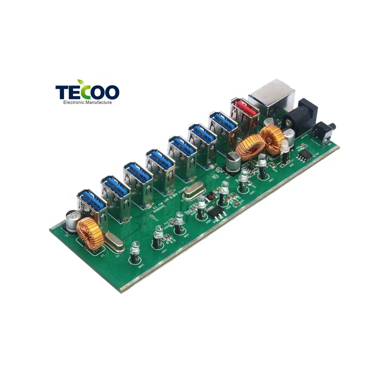 Professional SMT PCBA Service 94V0 8 Port USB 3.0 Charger Circuit Board Custom PCB Assembly Manufacturer
