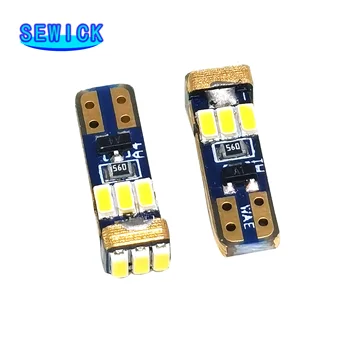 SEWICK White DC 12V Canbus T5 LED Bulbs 4014 Chip 9SMD No Error Waterproof Interior Light Wedge Tail Side Lamp Super Bright