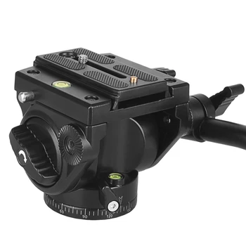 Pro QZSD Q90 DSLR Videl Tripod Head 18kg  Load Capacity Monopod Head for Telescope Les Three-way Handle Damping Handle Head detail image