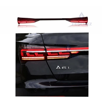 New Through Type Led Taillight For Audi A6l 2019-2021 Tail Lamp C8 Upgrade To A8 Dynamic Flowing Taillight Car Part