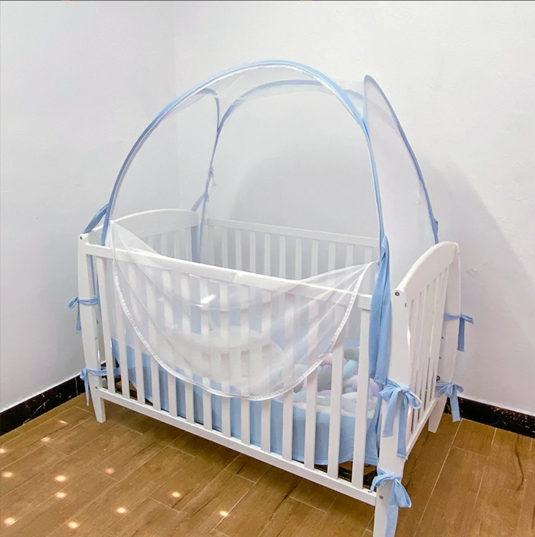 European Style Mosquito Net for Crib Portable Cot Bedside Bassinet Dome Baby Cribs Playpen