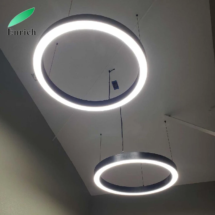 Customized Profile LED Pendant Light Circular Profile Led Ceiling Light for Office, Bank, Garage, Mall