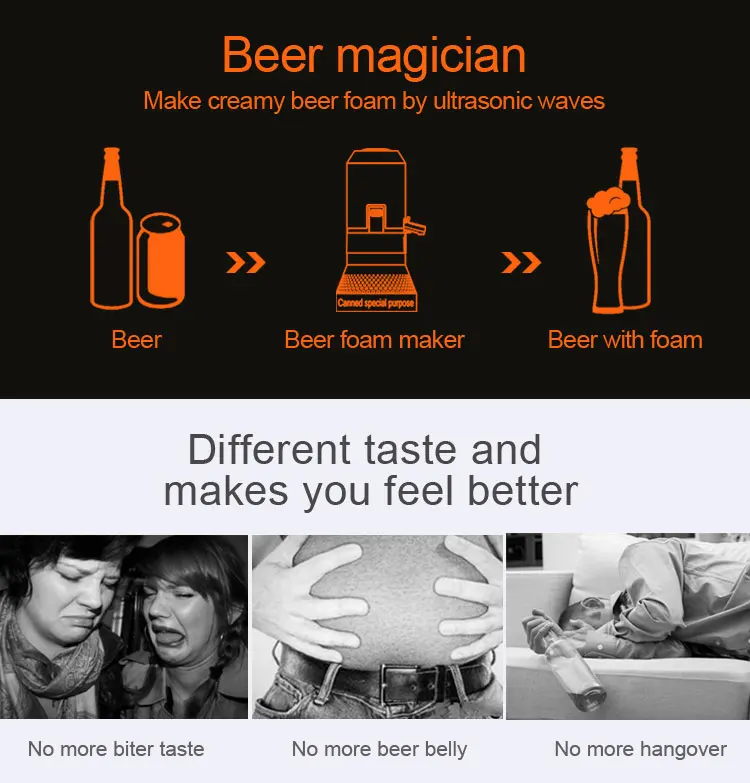 Pocket Tap Multi-function Bar Tool Mini Size Accessories Creamy Frother Dispenser Exquisite Bubbles Beer Server supplier