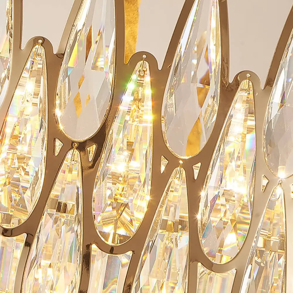 Hotel Ring Luxury Design Nordic Crystal Chandeliers Deiling Led Light for Home Morden Pendant Lights Chandelier