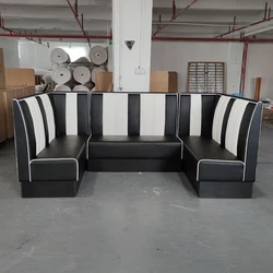 (SP-KS269) американская мебель для кафе 1950s, столовые наборы, ресторанные наборы, черный кожаный диван
