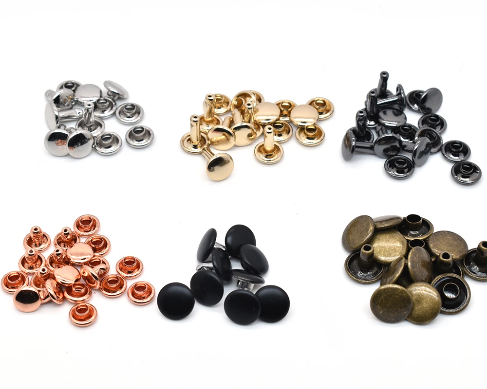 Custom Logo Metal Cap Rivet Brass Decorative Silver Black Gold Rivet