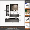 90Rock Slab Ceramic Basin+Smart Mirror Cabinet