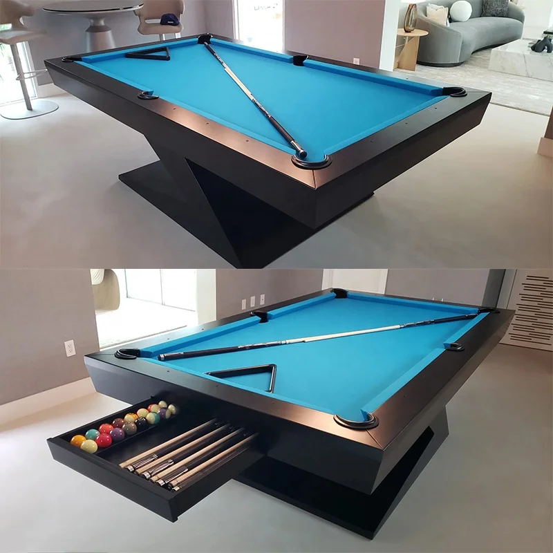 High Quality Billiards Designs Slate Bed Pool Billiard Table for Sale Factory Custom Modern 7ft 8ft 9ft Luxury Billiard Table