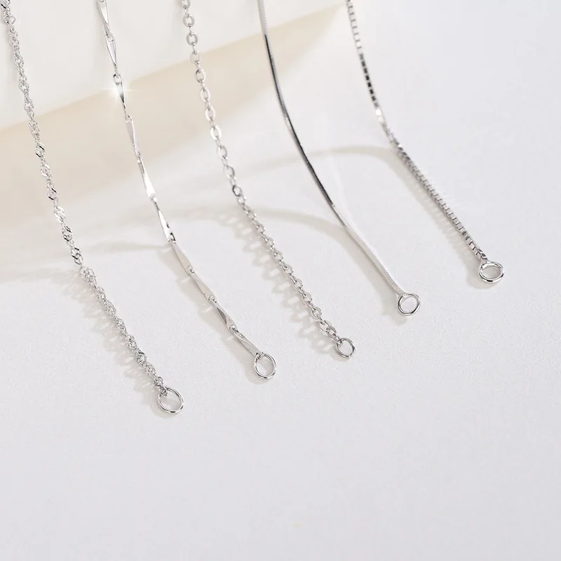 Fine Quality 925 Italian Silver Chain Necklace Jewelry In Silver CLASSIC Unisex Link Chain Single Chain No Stone As Picture - Foto 10