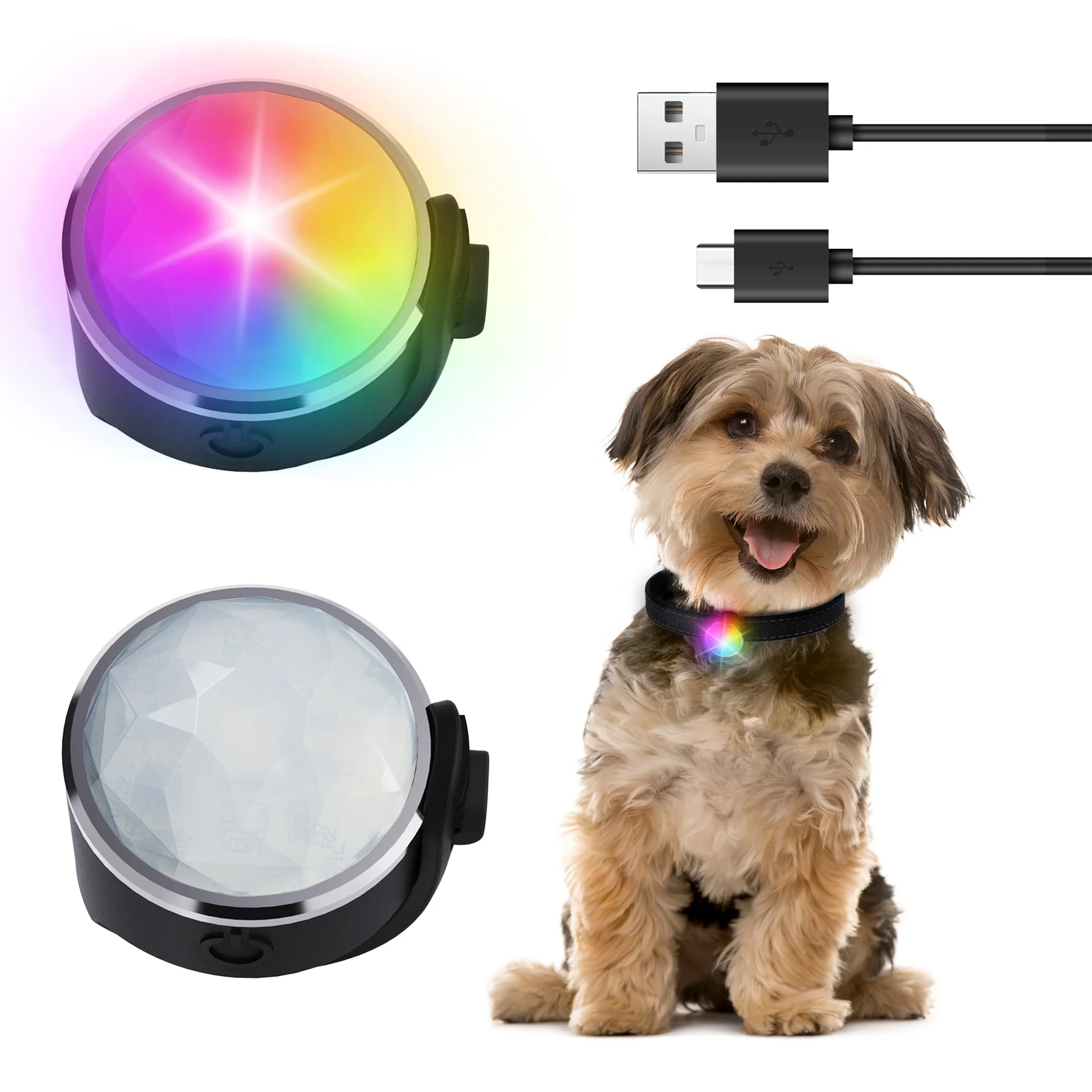 UMIONE Wasserdichtes LED-Leuchthalsband fr Hunde und Katzen,  Reise-Zubehr, Leuchtender Anhnger, Haustierbedarf