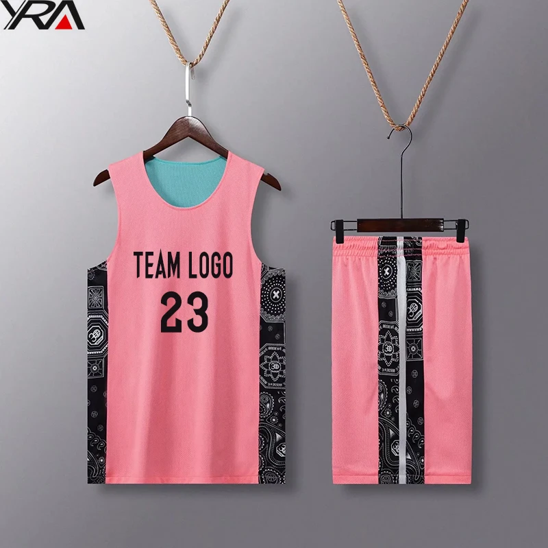 China Supplier 100% Polyester Adult's Basketball Jerseys Blank Two