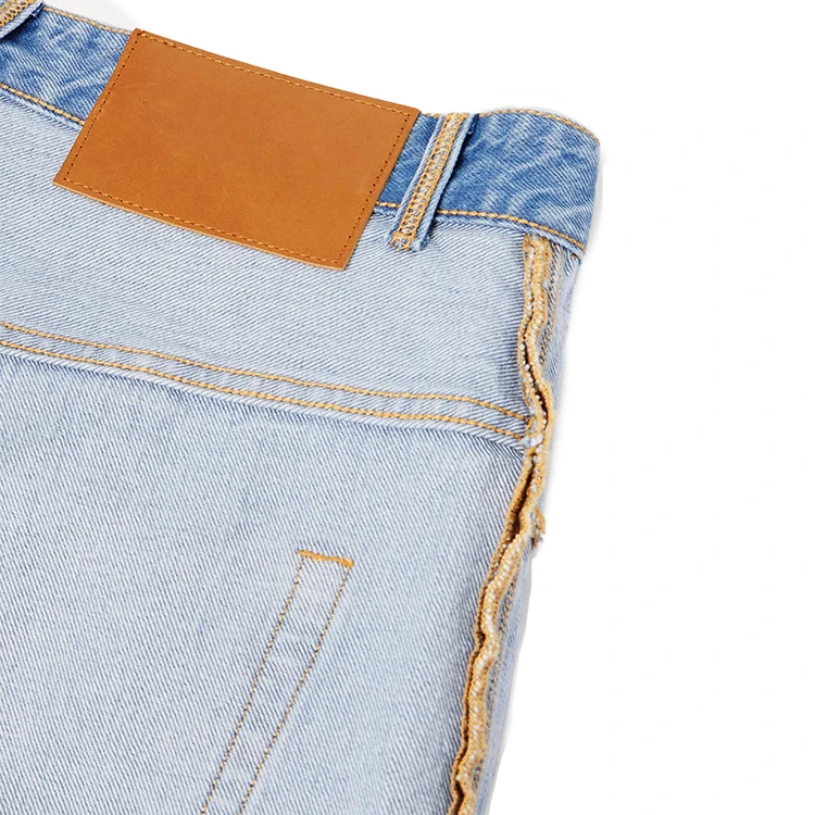 Custom Vintage Men's Oversized Baggy Jeans Cotton High Quality Denim Wide-Leg Straight Style Washed Streetwear Look