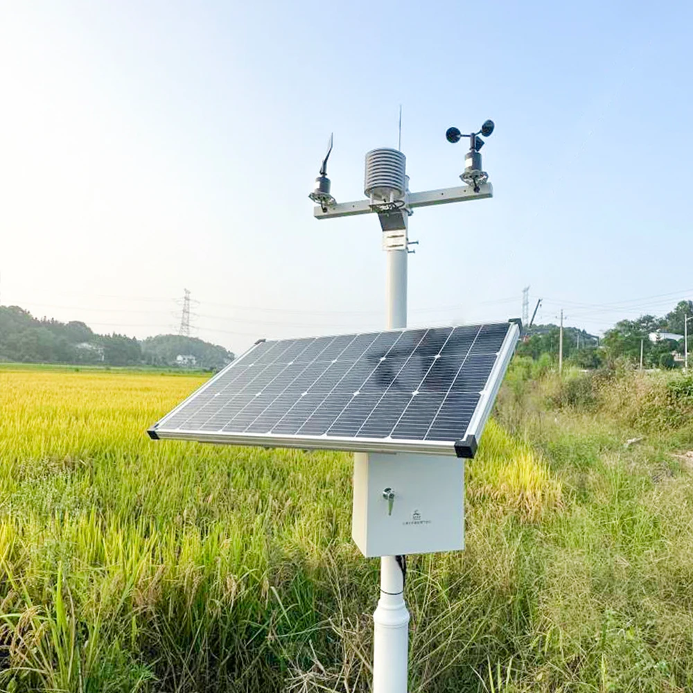 IoT Industrial Remote Lora Monitor Solar Power Wireless Meteorological RS485 Agricultural Weather Station with Outdoor Sensor