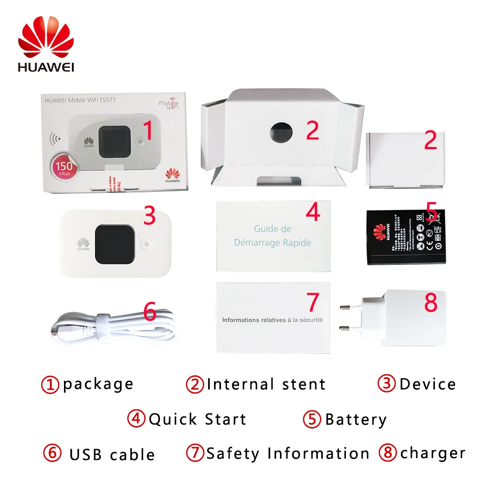 Unlocked Huawei E5577s-321 Router with 150Mbps Speed, 3000mAh