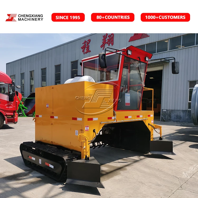 Chengxiang High Yield Compost Organic Waste Equipment Automatic Crawler Compost Turner Machine