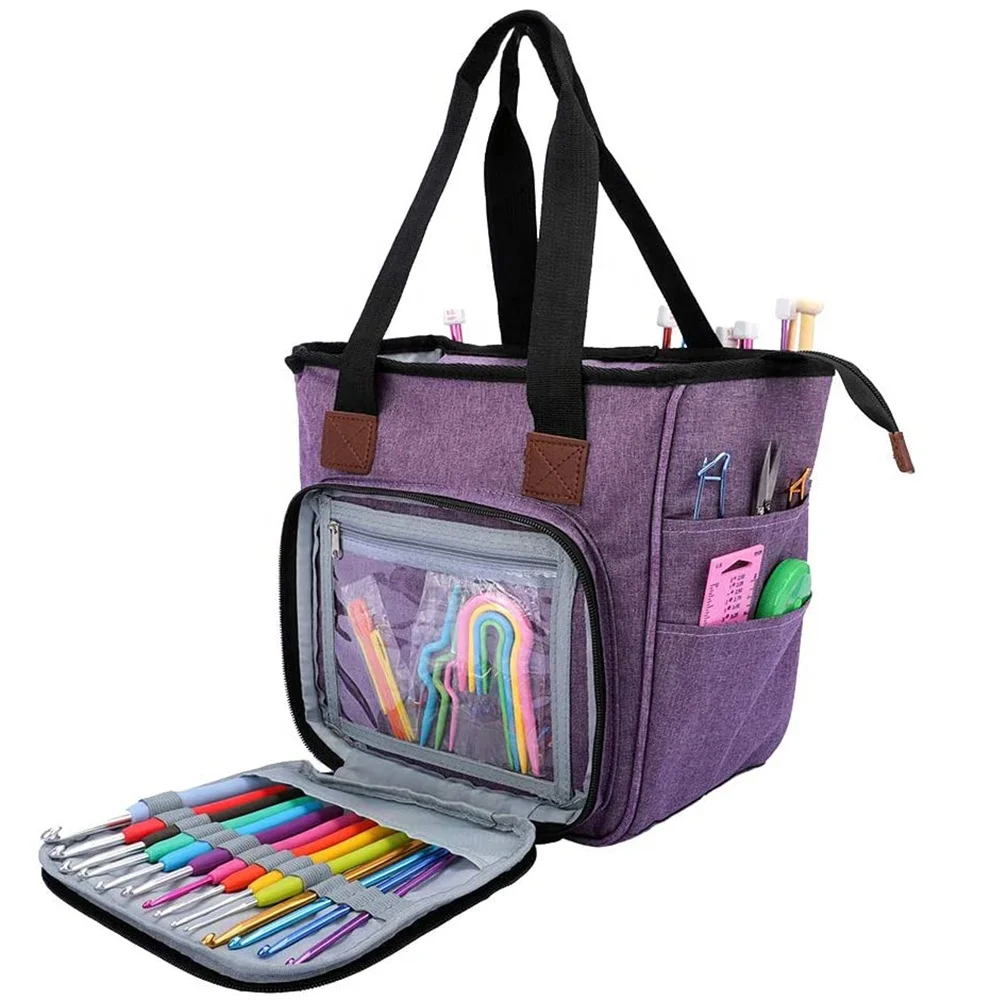 Новый дизайн, переносная вместительная вязальная пряжа и крючки