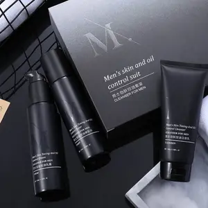 Customized Private Label Men's Skin Care Products Wholesale OEM Natural Organic Face Cleanser Toner Cream Face Wash for Man