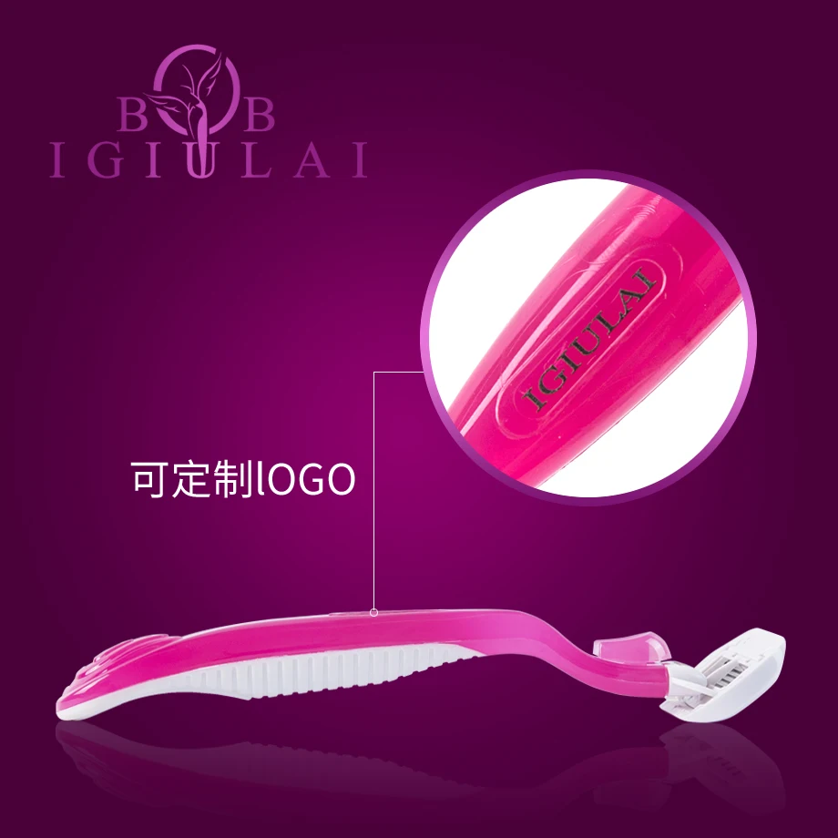 Индивидуальный Логотип Женская бритва для бритья контурная ячейная упаковка женские бритья Stick женский бикини электрическая бритва четыре лезвия Бритва для волос GF-0113