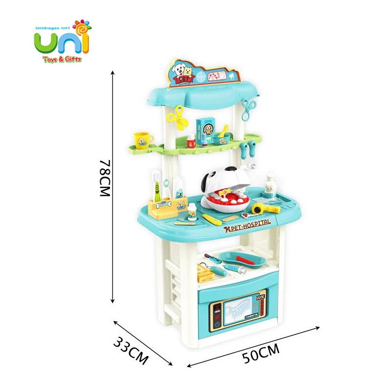 Набор пластиковых игрушек для детей чемодан обучающая игрушка-врач домашних