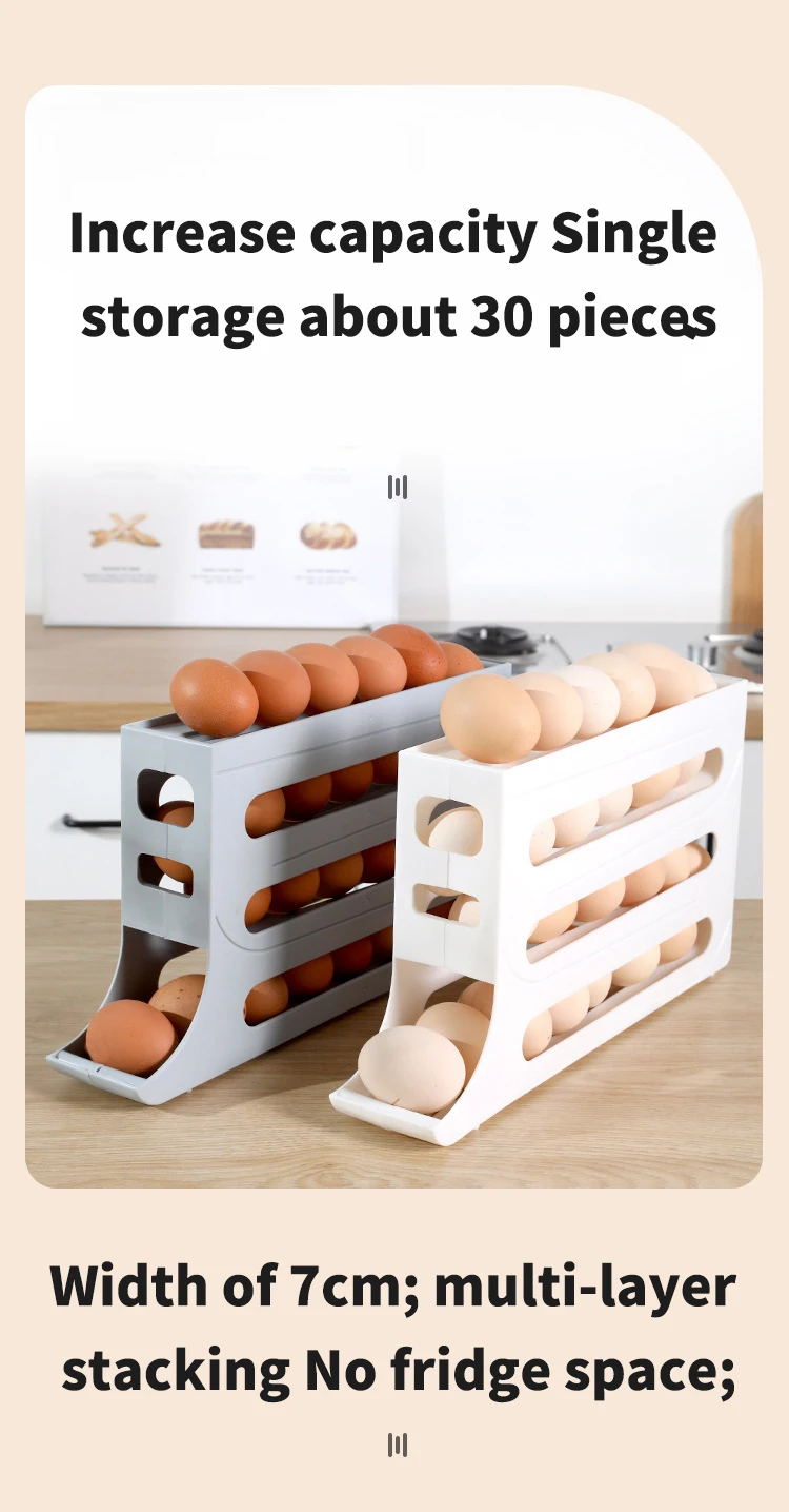 Egg Tray Plastic Egg Tools Storage 4 Tiers Egg Holder for Refrigerator