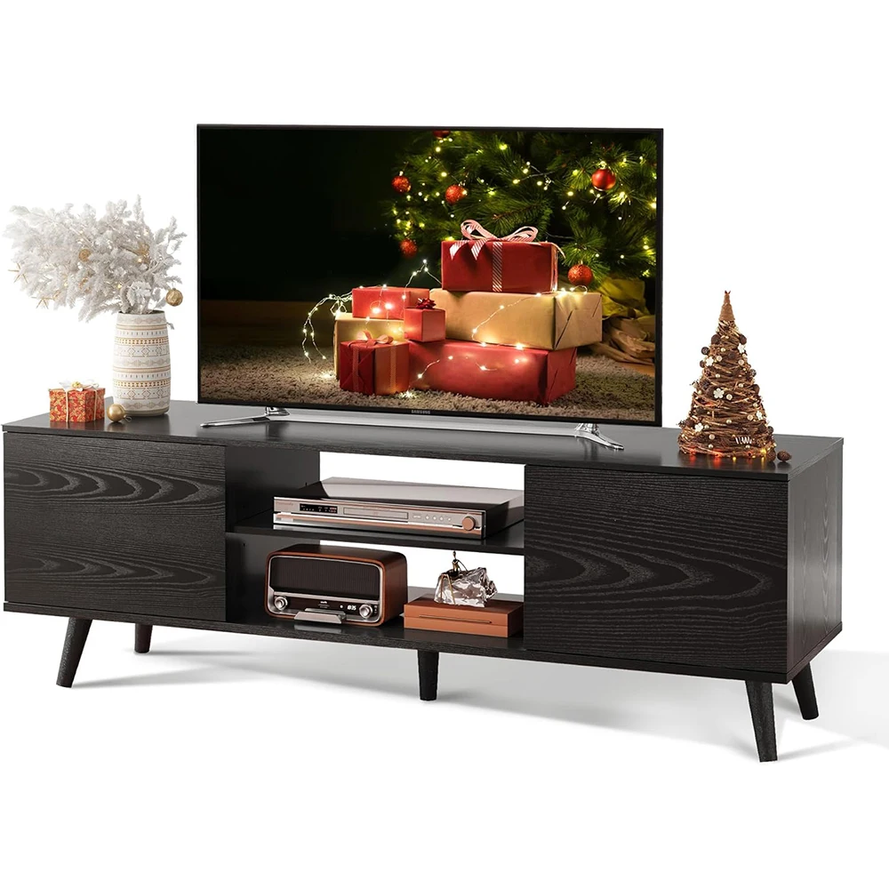 60 inch tvs entertainment center with storage cabinets tv table for living room decor-0