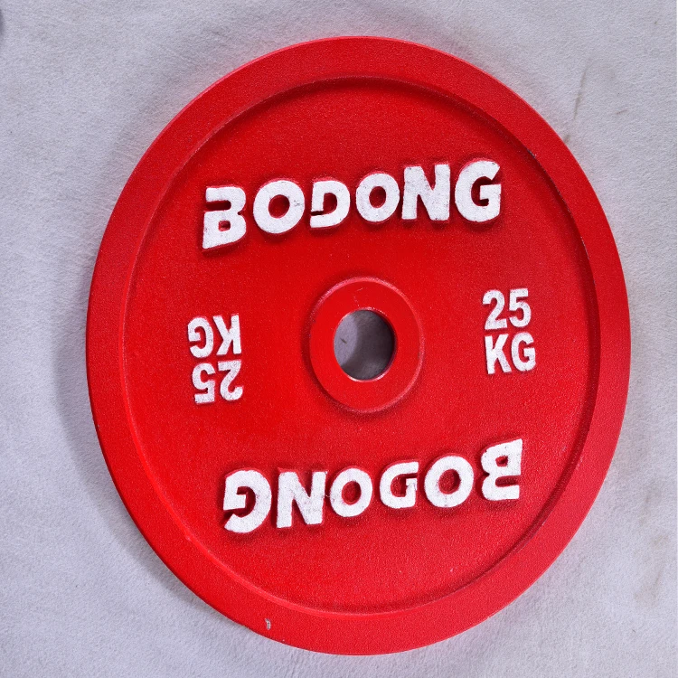 BODONG 25kg ウエイトプレート Bodong Gym Weightlifting Cast Iron Calibrated Weight Plates