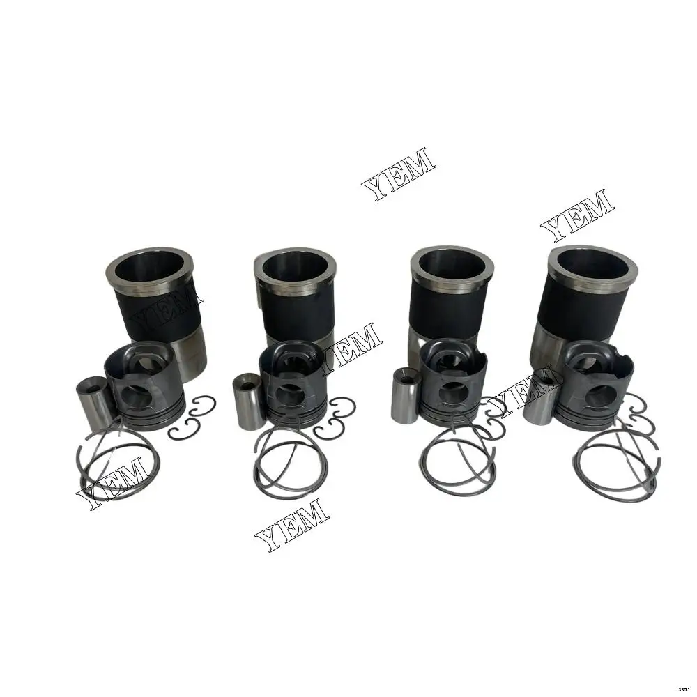R916 Engine Liner Kit With Cylinder Sleeve Pistons Rings Set for Liebherr
