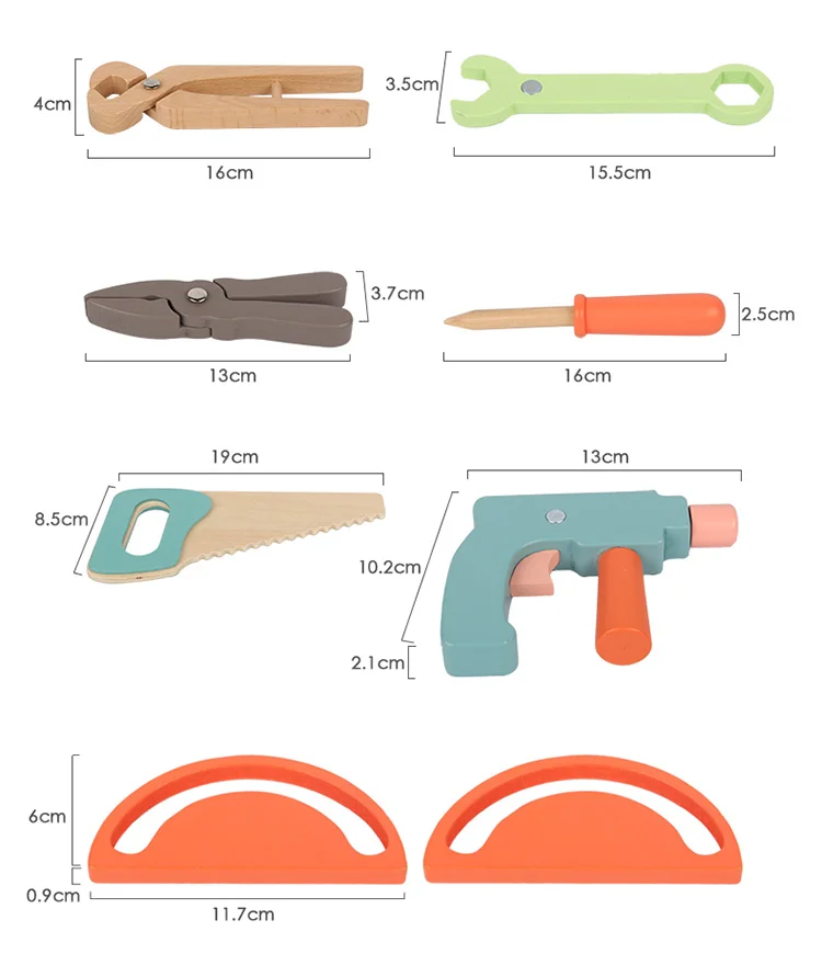 
Большая деревянная игровая скамейка для строительной мастерской, набор верстаков, игрушки для детей, подарок для малышей 
