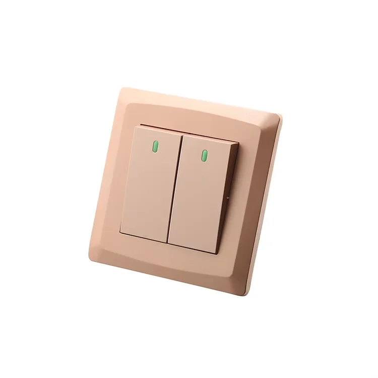VNX Wholesaler Price 2Gang 1Way 2Way Multiple Colors UK Standard Household Appliances Safety Electrical Wall Switches