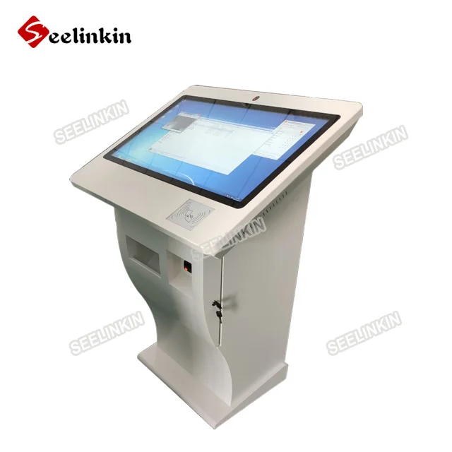 32inches touch payment kiosk terminal with cash acceptor and cash dispenser and NFC card reader and camera
