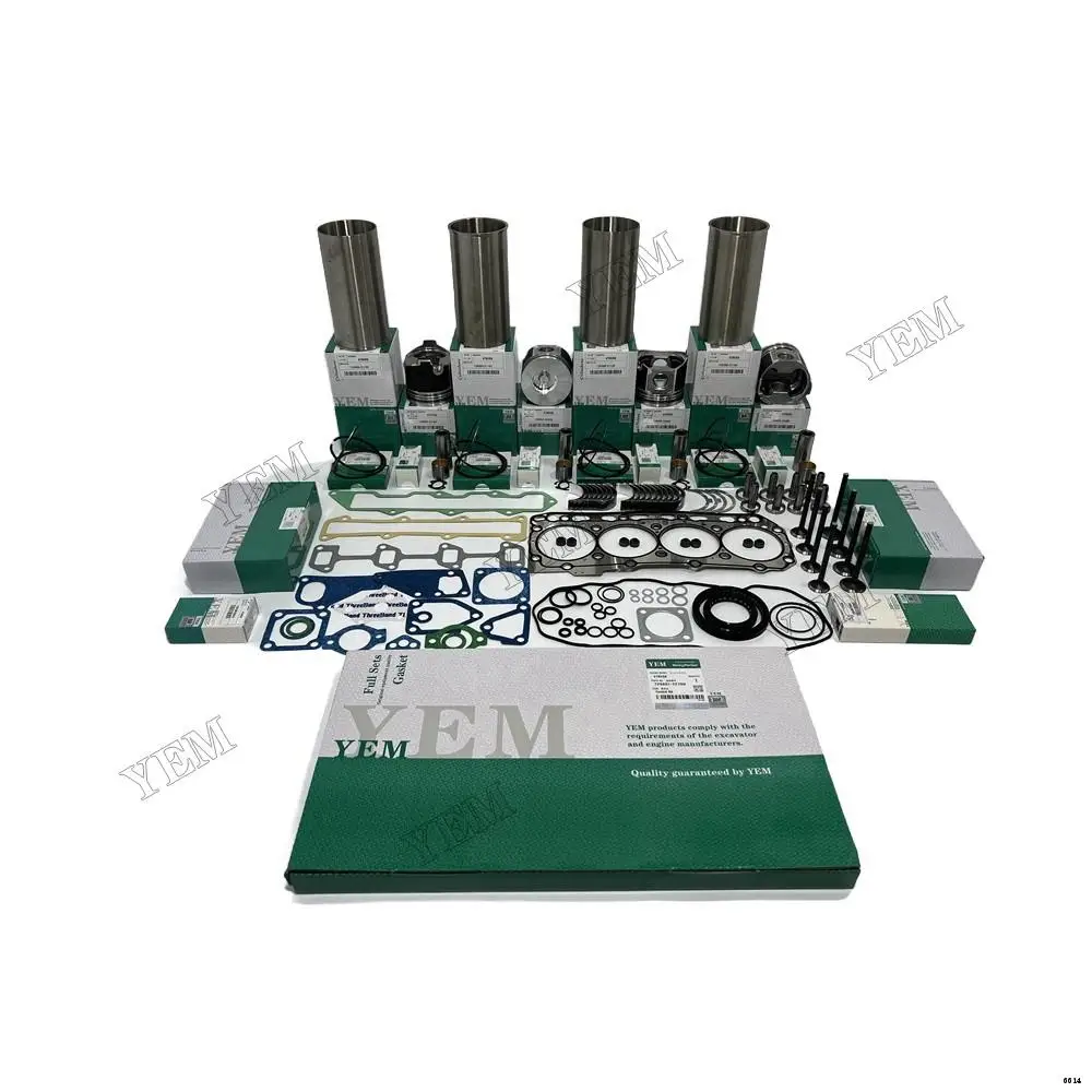 4TNV88 Engine Rebuilding Kit With Cylinder Gasket Set Piston Rings Liner Bearing Valves for Yanmar Machinery Diesel Engine Parts