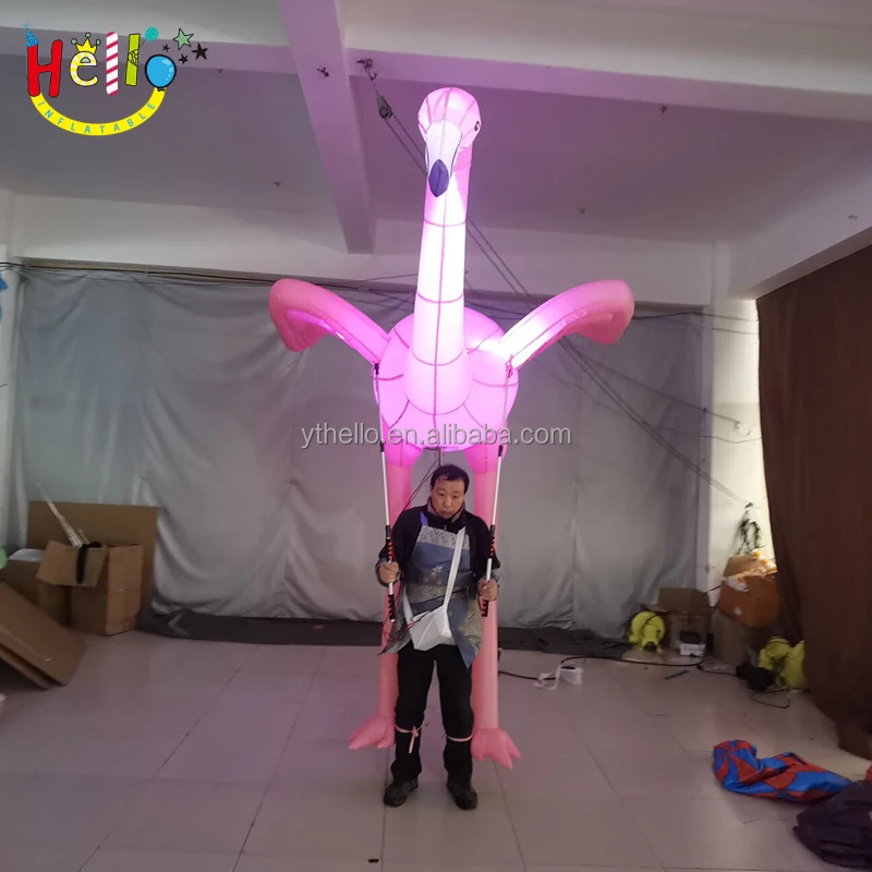 New Design Inflatable White Flamingo Puppet Costume Balloon